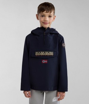 Anoraks Napapijri Rainforest Summer Anorak Jacket (4-16 YEARS) παιδικα σκούρο μπλε | 157JFBUYR