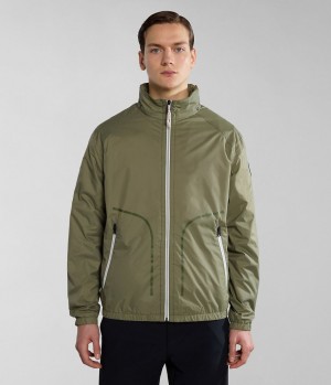 Lightweight Jackets Napapijri Cloudy Windbreaker ανδρικα πρασινο | 647IQNBWC