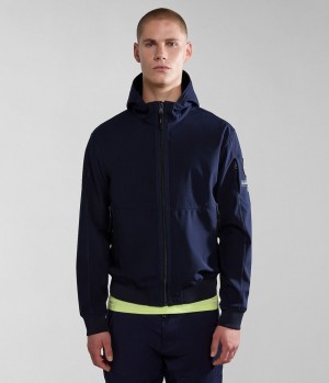 Lightweight Jackets Napapijri Melville Mono-material Shell Jacket ανδρικα σκούρο μπλε | 392JXHOIL