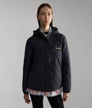 Short Jackets Napapijri Epoch Short Jacket γυναικεια μαυρα | 639KDEUBI