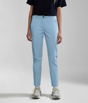 Παντελόνι Chino Napapijri Meridian Chino Trousers γυναικεια ανοιχτο μπλε | 430ZYTGIN