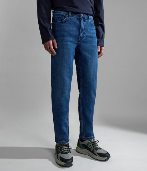 Παντελόνι Chino Napapijri Solveig Denim ανδρικα μπλε | 690FXZQEW