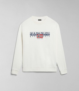 Φούτερ Napapijri Aylmer Sweatshirt ανδρικα ασπρα | 803CZBGTE