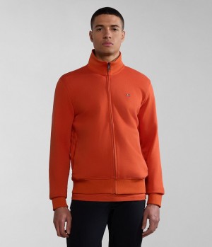 Φούτερ Napapijri Balis Full-Zip Summer Sweatshirt ανδρικα πορτοκαλι | 724OYGFJN