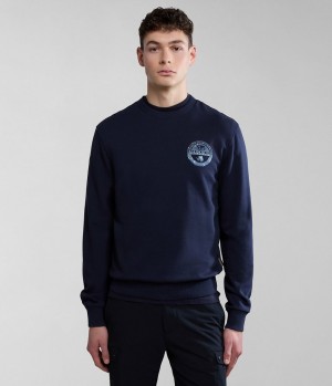 Φούτερ Napapijri Bollo Summer Sweatshirt ανδρικα σκούρο μπλε | 970YNEPSZ