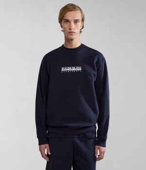 Φούτερ Napapijri Box Sweatshirt ανδρικα σκούρο μπλε | 274HCLZUE