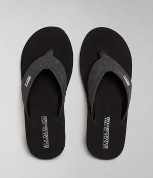 Σαγιοναρεσ Napapijri Elm Flip-Flops ανδρικα μαυρα | 389BLUQVW