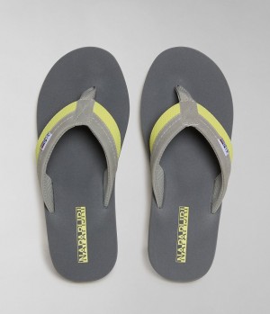 Σαγιοναρεσ Napapijri Elm Flip-Flops ανδρικα γκρι | 582BKXEOQ