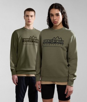 Φούτερ Napapijri Faber Sweatshirt γυναικεια πρασινο | 627QXPCOV