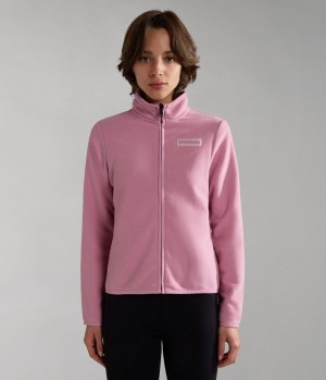 προβιά Napapijri Iaato Full-Zip Fleece γυναικεια ροζ | 578XAFDRB