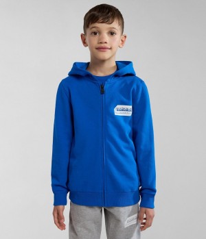 Φούτερ Napapijri Kitik Full-Zip Hoodie (4-16 YEARS) παιδικα μπλε | 091INZJQG