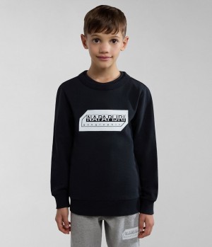 Φούτερ Napapijri Kitik Sweatshirt (4-16 YEARS) παιδικα μαυρα | 124DQBGWJ