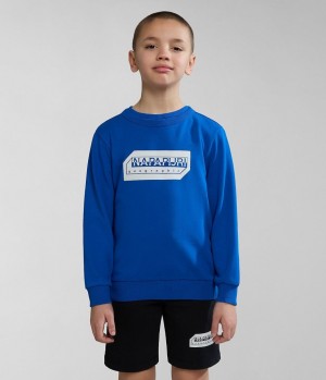 Φούτερ Napapijri Kitik Sweatshirt (4-16 YEARS) παιδικα μπλε | 647GTQLUV