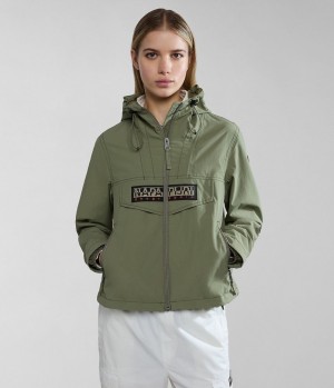 Αντιανεμικό Napapijri Rainforest Open Summer Jacket γυναικεια πρασινο | 765UVCOLF