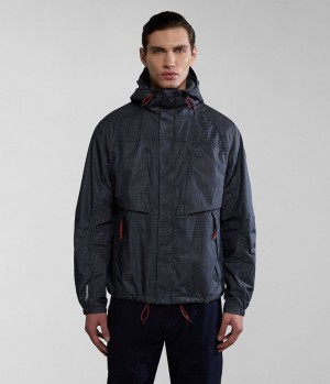 Μπουφάν Βροχής Napapijri Makay Windbreaker with Dyneema ανδρικα σκούρο μπλε | 975NIDOZW