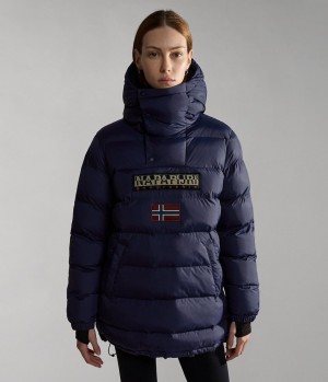 Μπουφαν Φουσκωτο Napapijri Northfarer Puffer Anorak γυναικεια σκούρο μπλε | 698XQGHIW