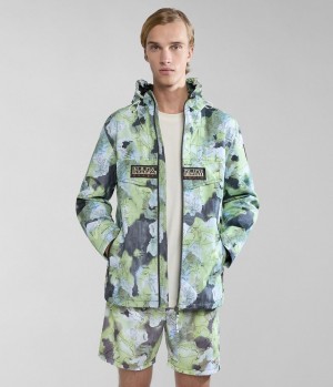 Μπουφάν Βροχής Napapijri Rainforest Open Summer Print Jacket ανδρικα Multicolour | 983SQXFDV