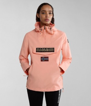 Μπουφάν Βροχής Napapijri Rainforest Pocket Summer Anorak Jacket γυναικεια ροζ | 368CJTDAZ