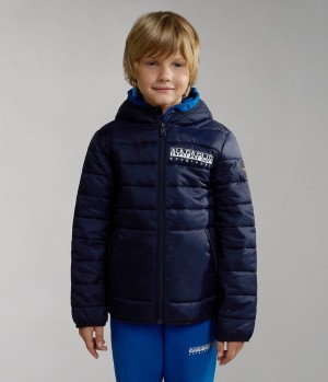 Μπουφάν Βροχής Napapijri Verna Puffer Jacket (4-16 YEARS) παιδικα σκούρο μπλε | 079ODBAVF