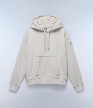 Φουτερ με Κουκουλα Napapijri Castor Hoodie γυναικεια Μπεζ ασημι | 219INCRUH