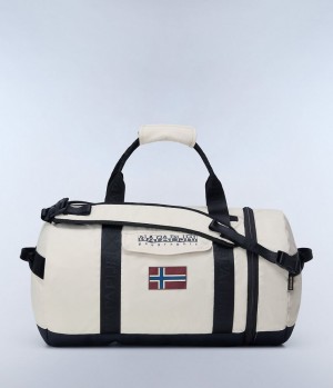 duffle τσαντεσ Napapijri Bering Travel Duffle Bag γυναικεια Μπεζ ασημι | 981QDOSVM