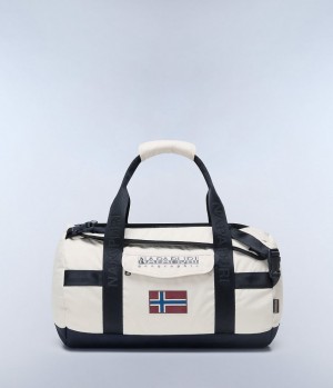 duffle τσαντεσ Napapijri Bering Travel Small Duffle Bag γυναικεια Μπεζ ασημι | 053BHYMSF