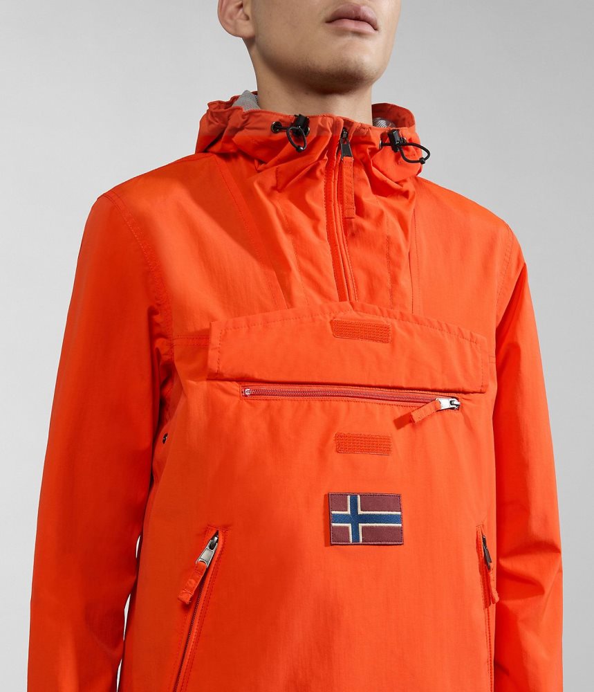 Anoraks Napapijri Rainforest Pocket Summer Anorak Jacket ανδρικα πορτοκαλι | 734SGUWCN