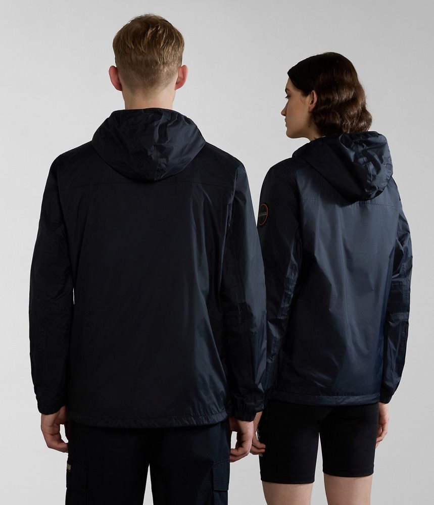 Anoraks Napapijri Rainforest Ripstop Anorak Jacket - Unisex ανδρικα μαυρα | 136CTBMGO