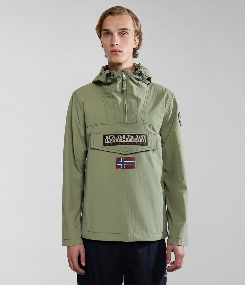 Anoraks Napapijri Rainforest Summer Anorak Jacket ανδρικα πρασινο | 945EBARJL