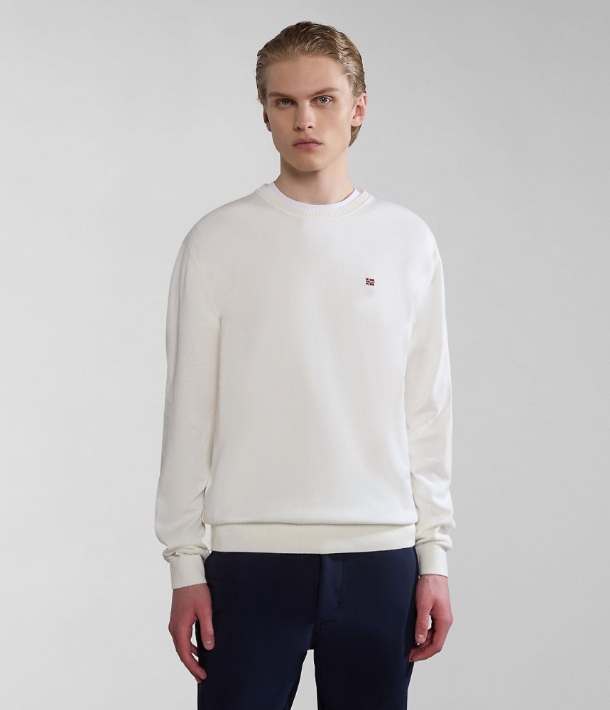 Jumpers Napapijri Decatur Jumper ανδρικα ασπρα | 134WXUTDR