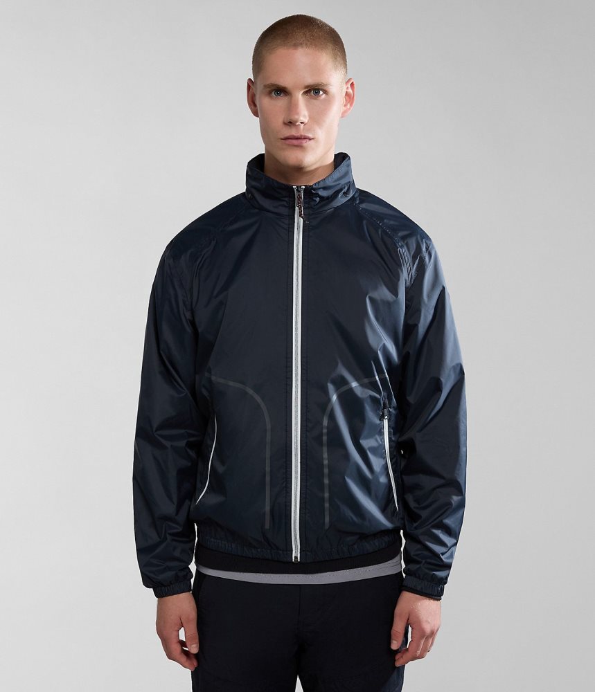 Lightweight Jackets Napapijri Cloudy Windbreaker ανδρικα μαυρα | 942WVGPNZ