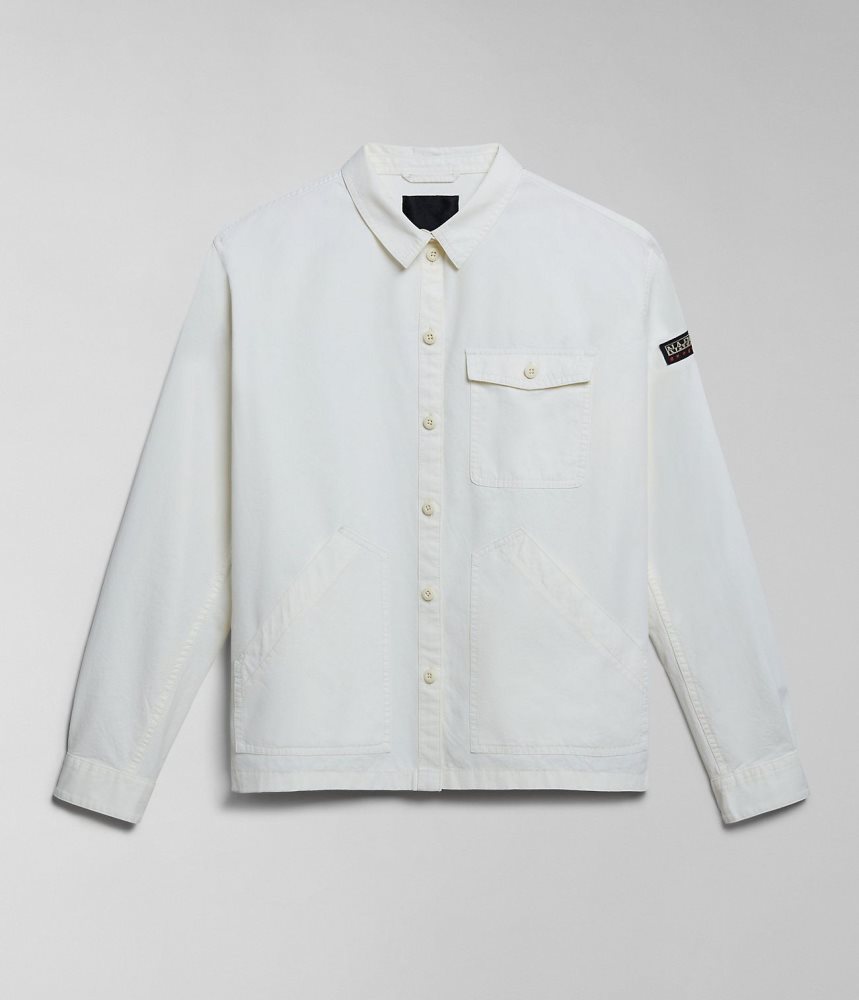 Short Jackets Napapijri Boyd Overshirt Jacket γυναικεια ασπρα | 765AQLKCR