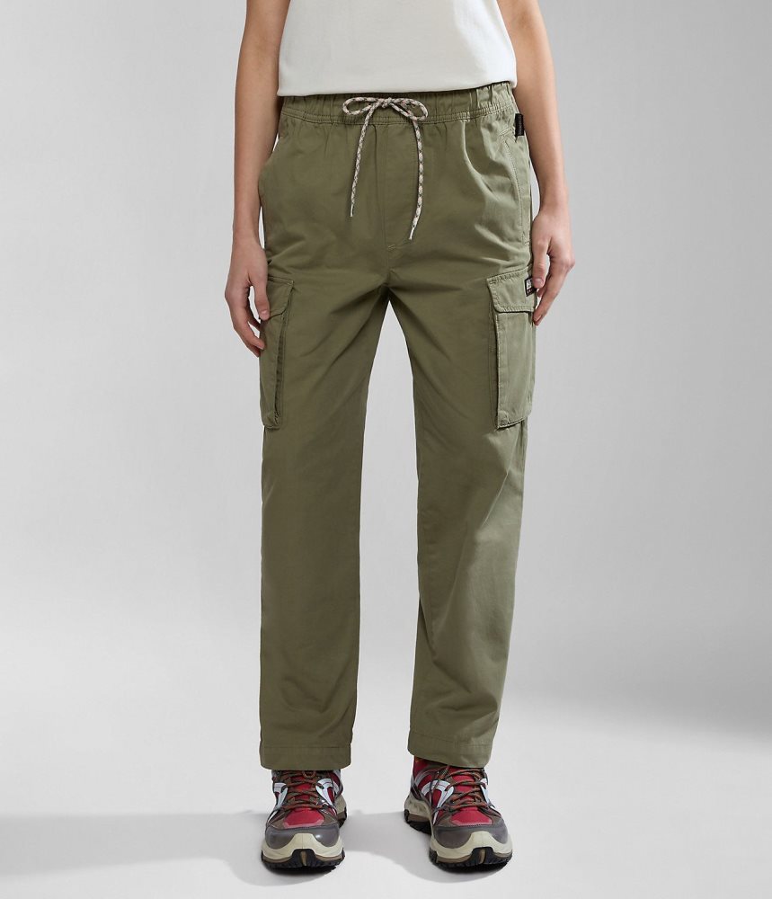 Παντελονι Cargo Napapijri Faber Cargo Trousers γυναικεια πρασινο | 286GBEOZJ