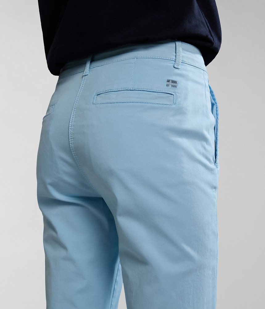 Παντελόνι Chino Napapijri Meridian Chino Trousers γυναικεια ανοιχτο μπλε | 430ZYTGIN