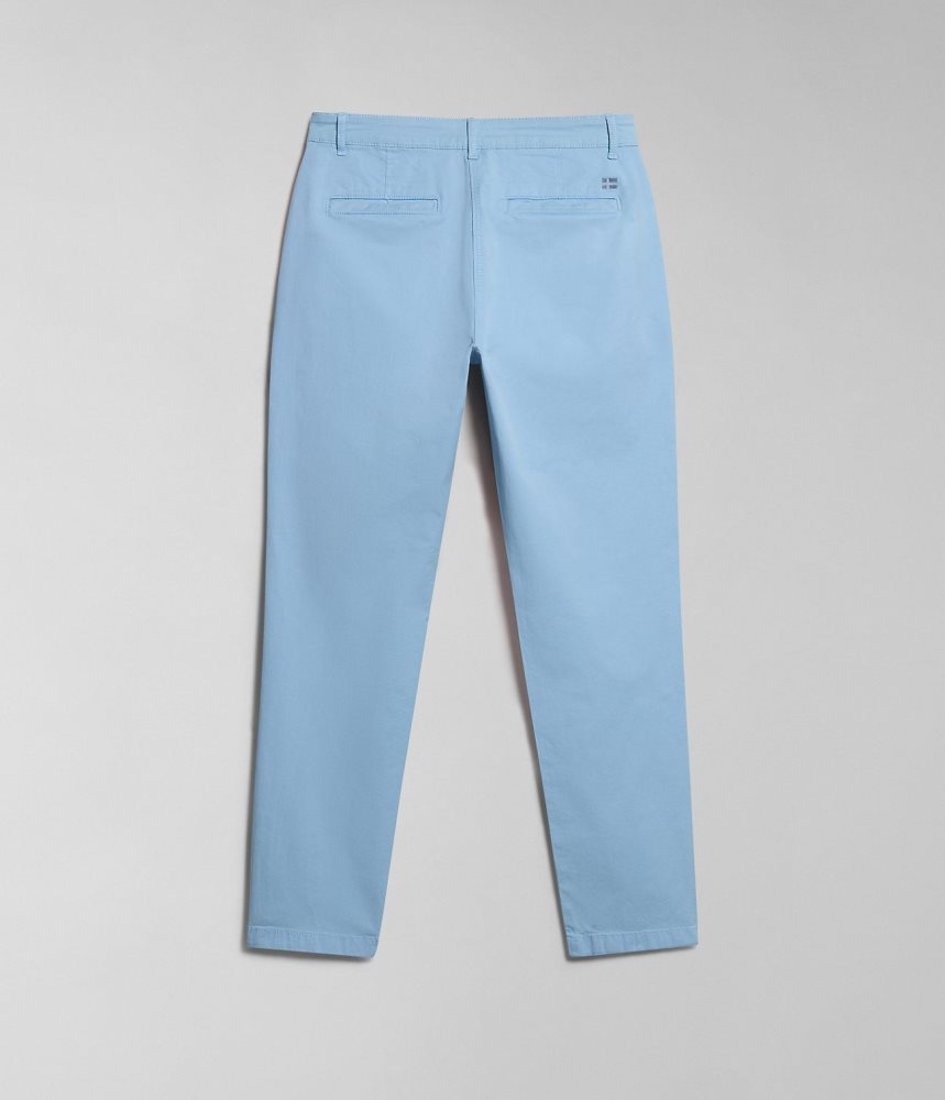 Παντελόνι Chino Napapijri Meridian Chino Trousers γυναικεια ανοιχτο μπλε | 430ZYTGIN