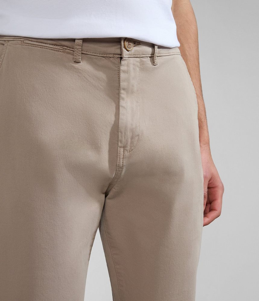 Παντελόνι Chino Napapijri Puyo All-Seasons Chino Trousers ανδρικα Μπεζ | 597WHFKOV