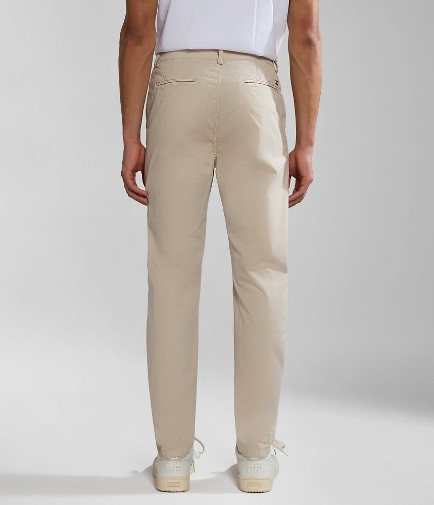 Παντελόνι Chino Napapijri Puyo Summer Chino Trousers ανδρικα Μπεζ ασημι | 523WBMYLA