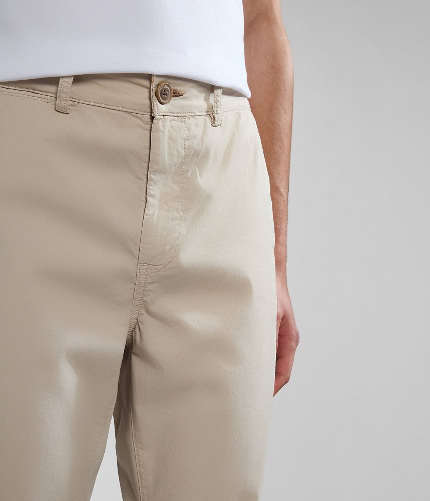 Παντελόνι Chino Napapijri Puyo Summer Chino Trousers ανδρικα Μπεζ ασημι | 523WBMYLA