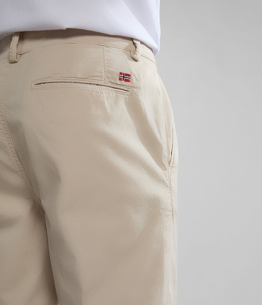 Παντελόνι Chino Napapijri Puyo Summer Chino Trousers ανδρικα Μπεζ ασημι | 523WBMYLA