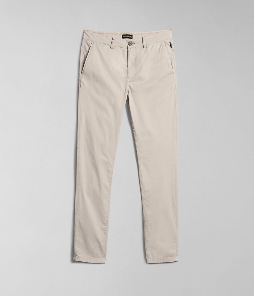 Παντελόνι Chino Napapijri Puyo Summer Chino Trousers ανδρικα Μπεζ ασημι | 523WBMYLA