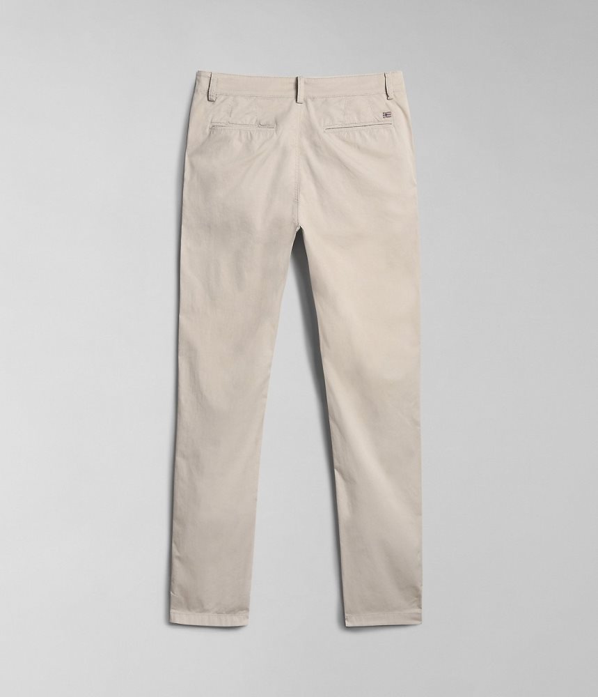 Παντελόνι Chino Napapijri Puyo Summer Chino Trousers ανδρικα Μπεζ ασημι | 523WBMYLA