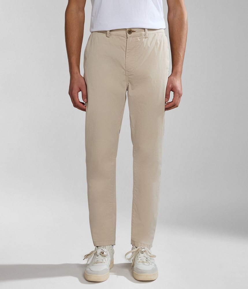 Παντελόνι Chino Napapijri Puyo Summer Chino Trousers ανδρικα Μπεζ ασημι | 523WBMYLA