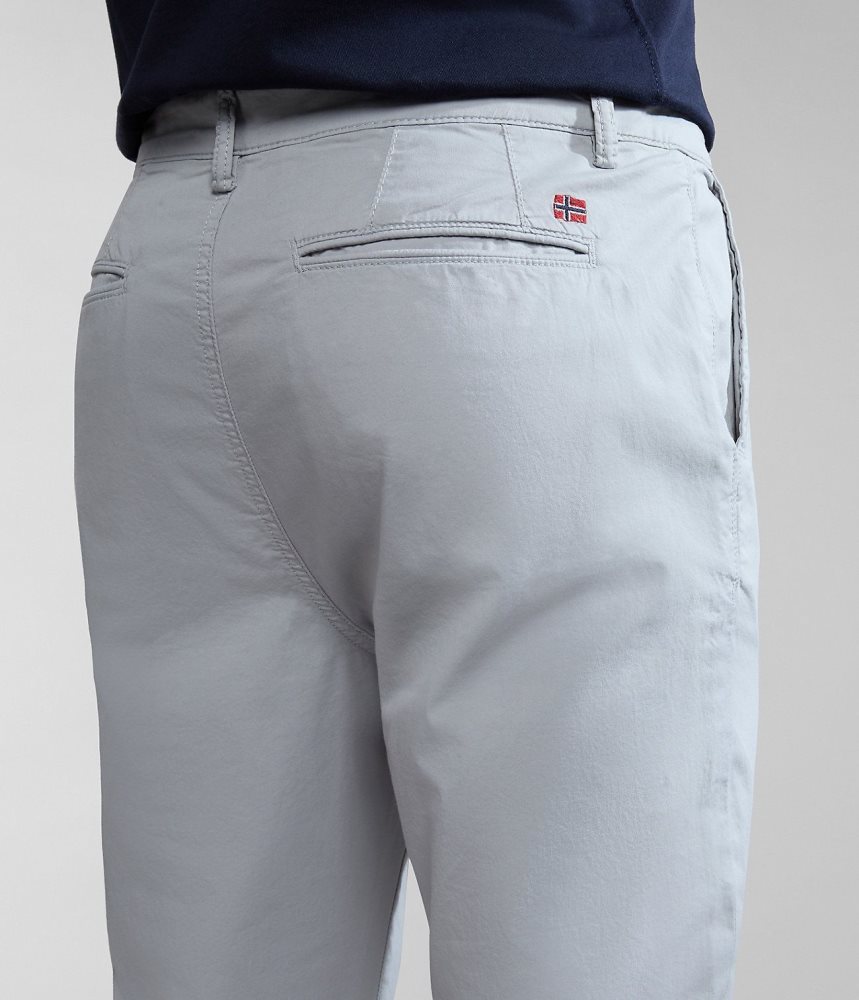 Παντελόνι Chino Napapijri Puyo Summer Chino Trousers ανδρικα ανοιχτο γκρι | 502GPJRKV