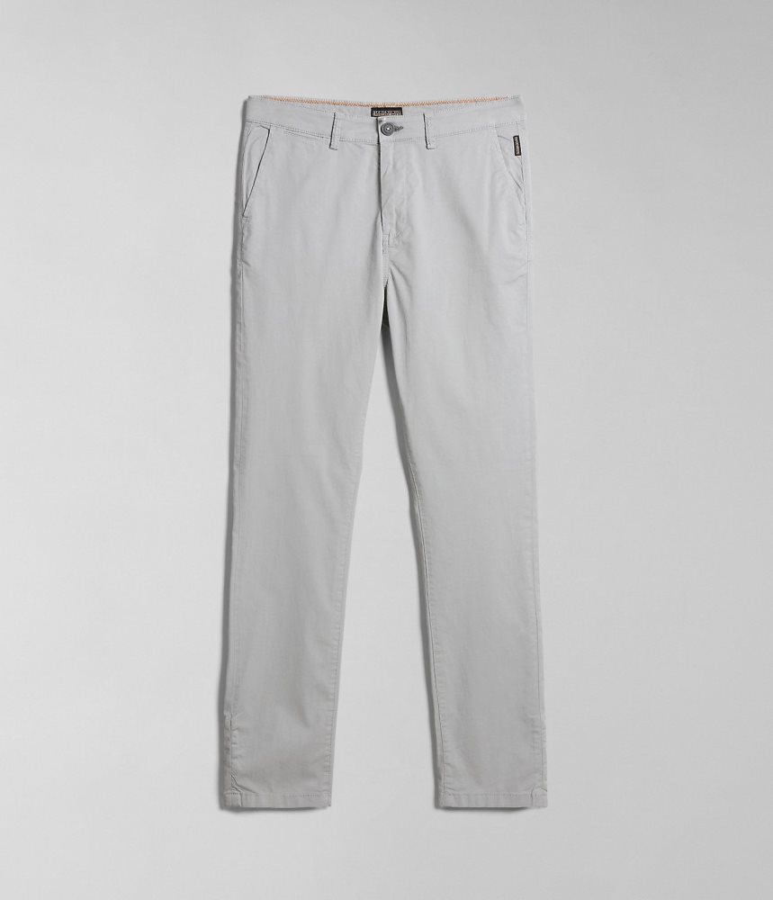 Παντελόνι Chino Napapijri Puyo Summer Chino Trousers ανδρικα ανοιχτο γκρι | 502GPJRKV