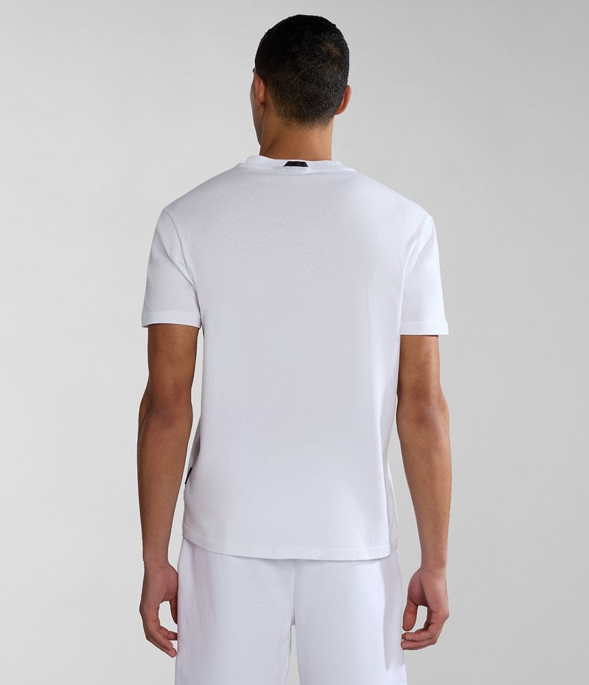 μπλουζακια Napapijri Bollo Short Sleeve T-Shirt ανδρικα ασπρα | 245UKPZTR