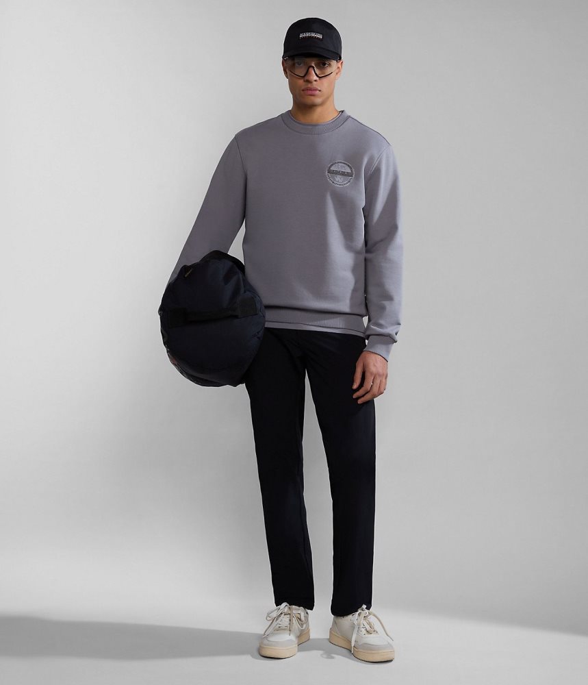 Φούτερ Napapijri Bollo Summer Sweatshirt ανδρικα γκρι | 124MEKLGQ