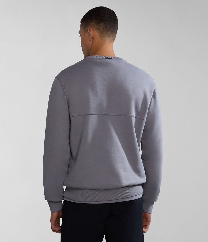 Φούτερ Napapijri Bollo Summer Sweatshirt ανδρικα γκρι | 124MEKLGQ