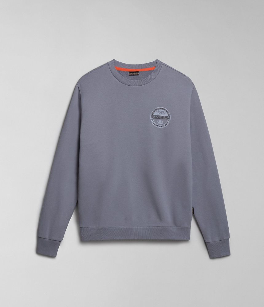 Φούτερ Napapijri Bollo Summer Sweatshirt ανδρικα γκρι | 124MEKLGQ