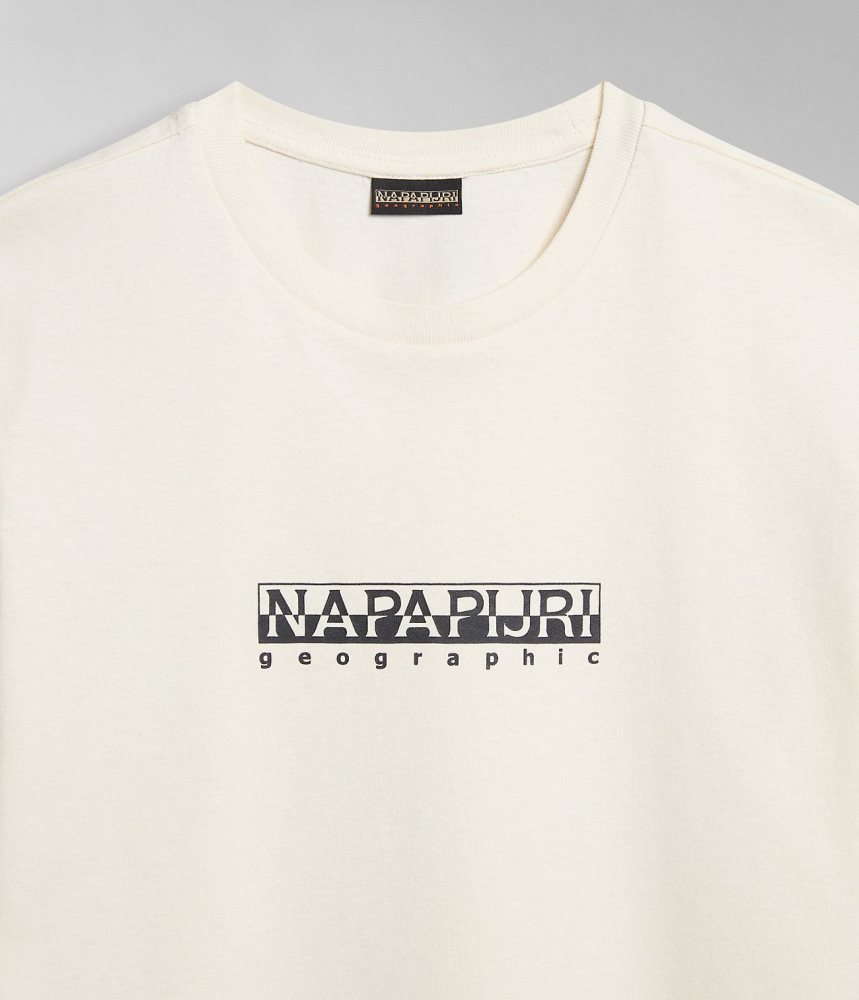 μπλουζακια Napapijri Box Short Sleeve T-Shirt γυναικεια ασπρα | 670MJESDI