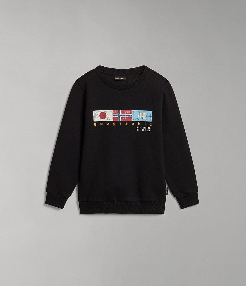 Φούτερ Napapijri Brunt Sweatshirt (4-16 YEARS) παιδικα μαυρα | 438DYEPQB